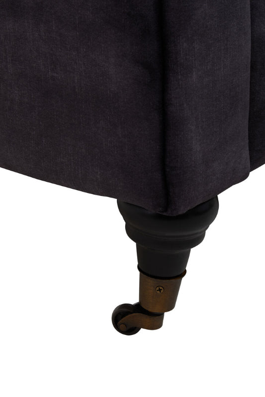 Dark gray fabric with a wheel on a white background