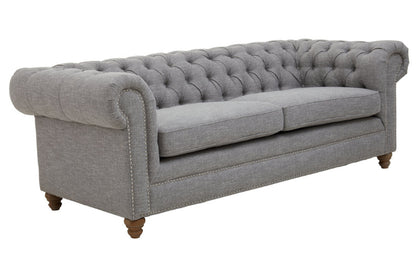 Ardela & Co Savannah Three Seat Grey Linen Sofa