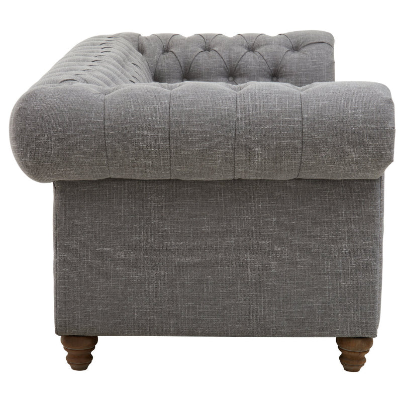 Ardela & Co Savannah Three Seat Grey Linen Sofa