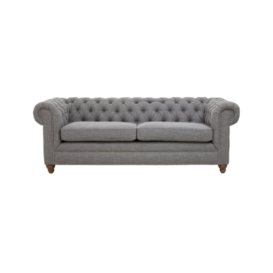 Ardela & Co Savannah Three Seat Grey Linen Sofa