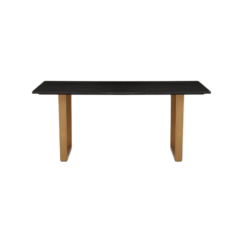 Ardela & Co Valentino Black Marble Top Rectangular Dining Table