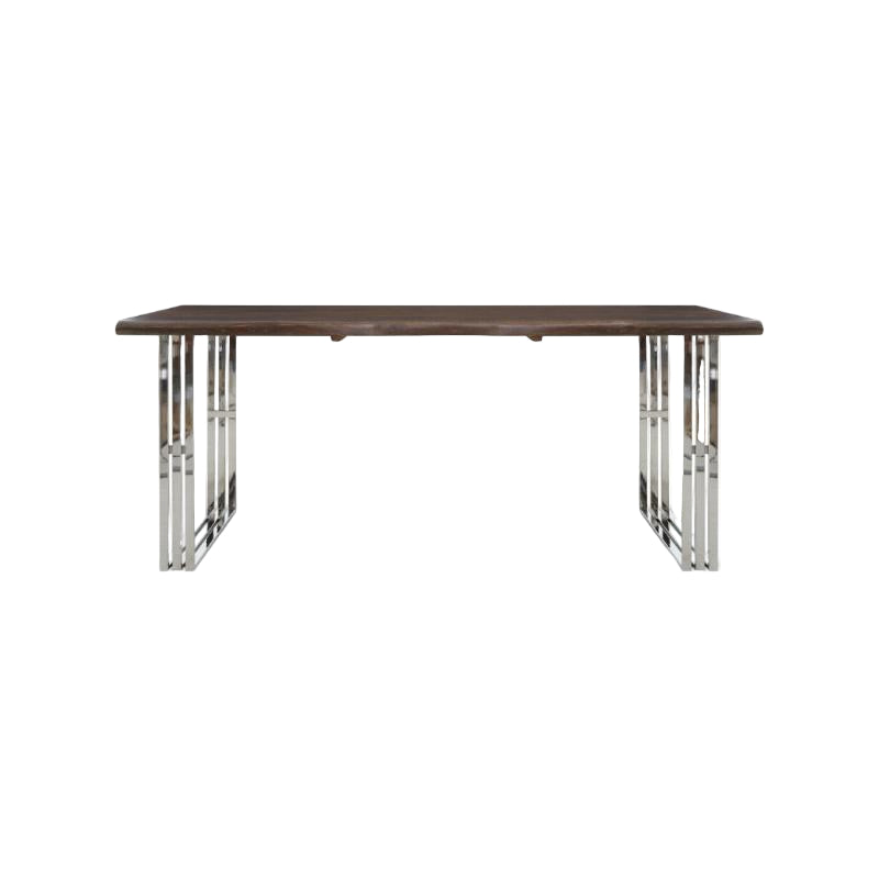 Ardela & Co Hemsley Natural Wood And Silver Dining Table