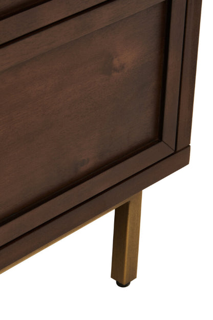 Ardela & Co Berkley Acacia Wood Effect Sideboard With Drawers And Sliding Doors