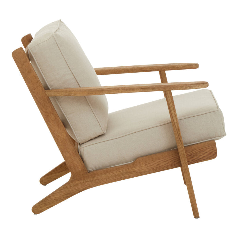 Ardela & Co Hampstead Natural Linen And Oak Armchair