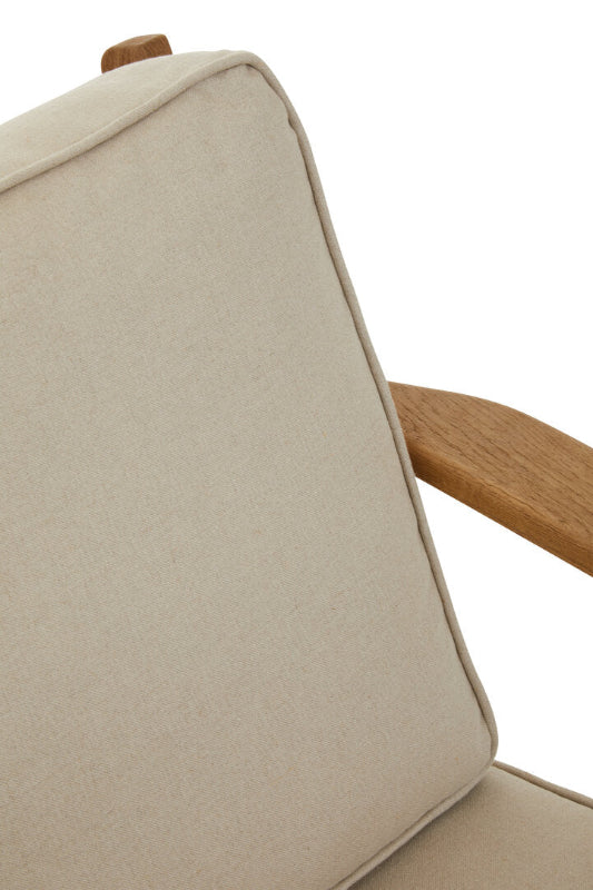 Ardela & Co Hampstead Natural Linen And Oak Armchair