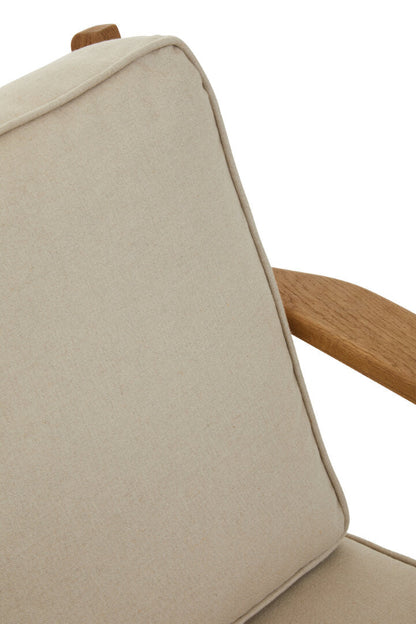 Ardela & Co Hampstead Natural Linen And Oak Armchair