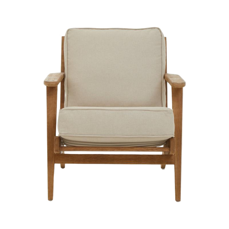 Ardela & Co Hampstead Natural Linen And Oak Armchair