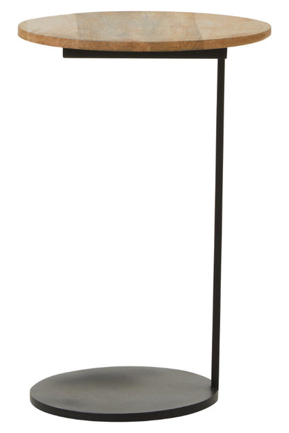 Ardela & Co Carla Side Table With Round Wooden Top