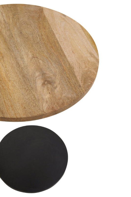 Ardela & Co Carla Side Table With Round Wooden Top
