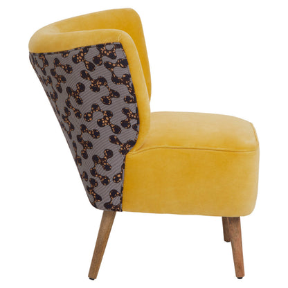 Ardela & Co Corena Yellow Print Chair