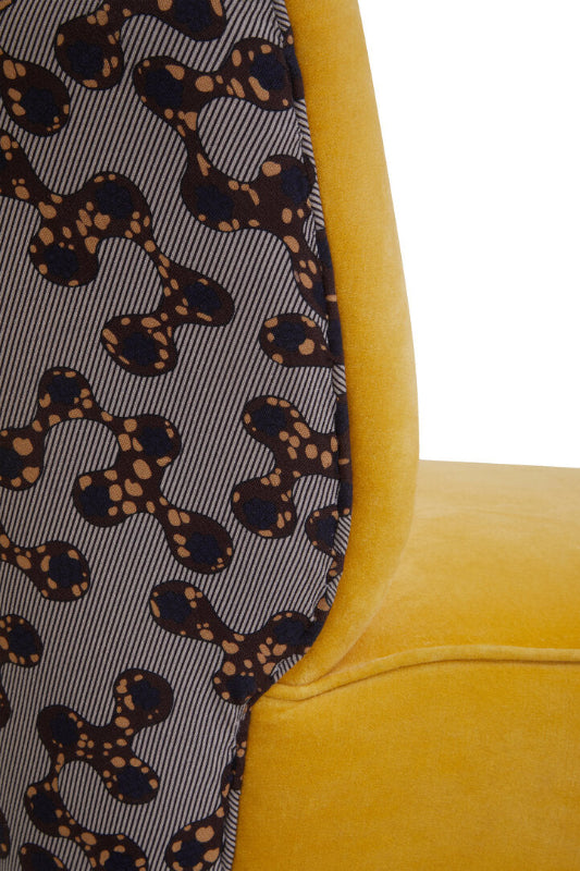 Ardela & Co Corena Yellow Print Chair