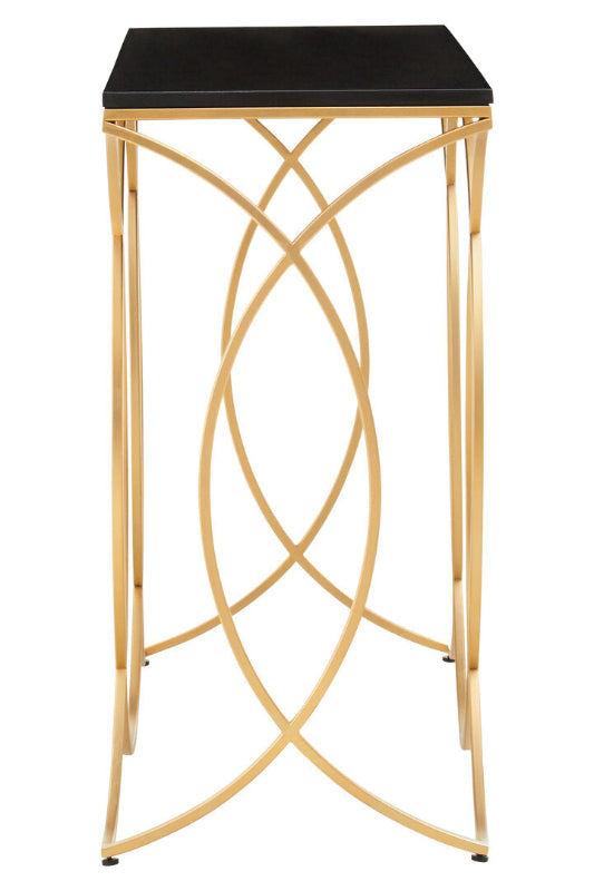 Ardela & Co Kinsley Black Marble and Gold Console Table