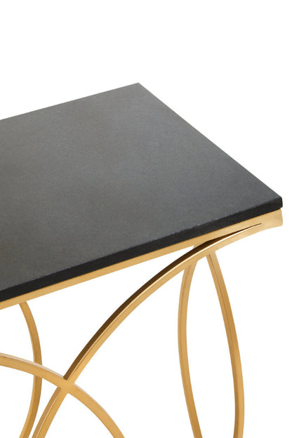 Ardela & Co Kinsley Black Marble and Gold Console Table