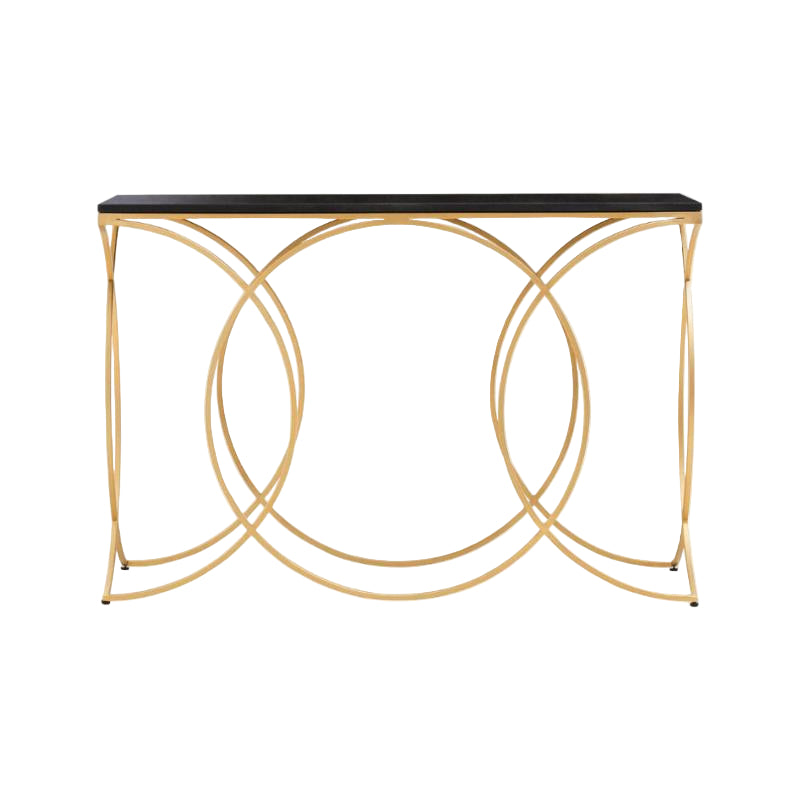 Ardela & Co Kinsley Black Marble and Gold Console Table