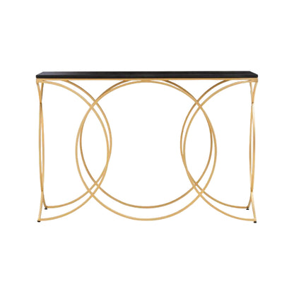 Ardela & Co Kinsley Black Marble and Gold Console Table