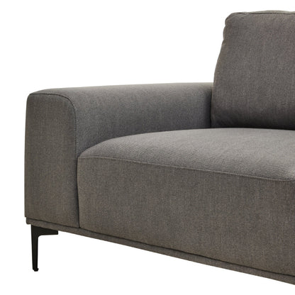 Ardela & Co Talore Three Seat Grey Fabric Right Chaise Sofa