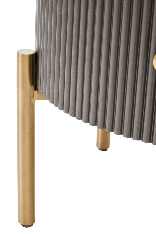 Ardela & Co Dorchester Grey Two Drawer Chest with Black Marble Top