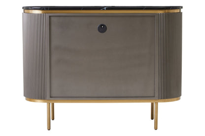 Ardela & Co Dorchester Grey Two Door Sideboard with Black Marble Top