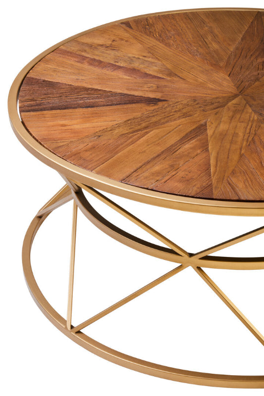 Ardela & Co Jovi Elm Wood Round Coffee Table