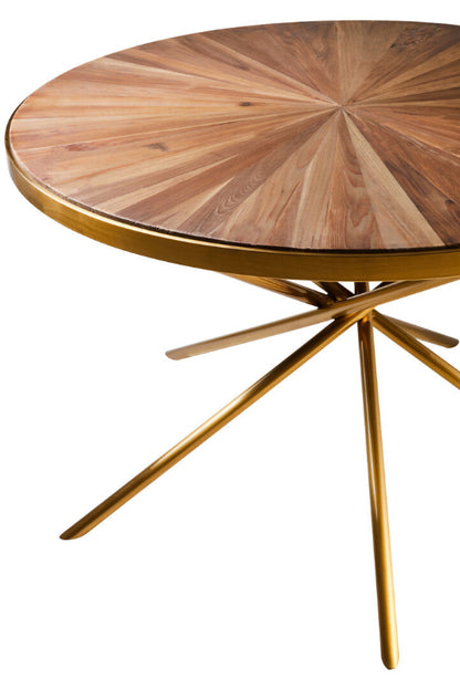Ardela & Co Java Round Fir Wood Dining Table with Splayed Legs