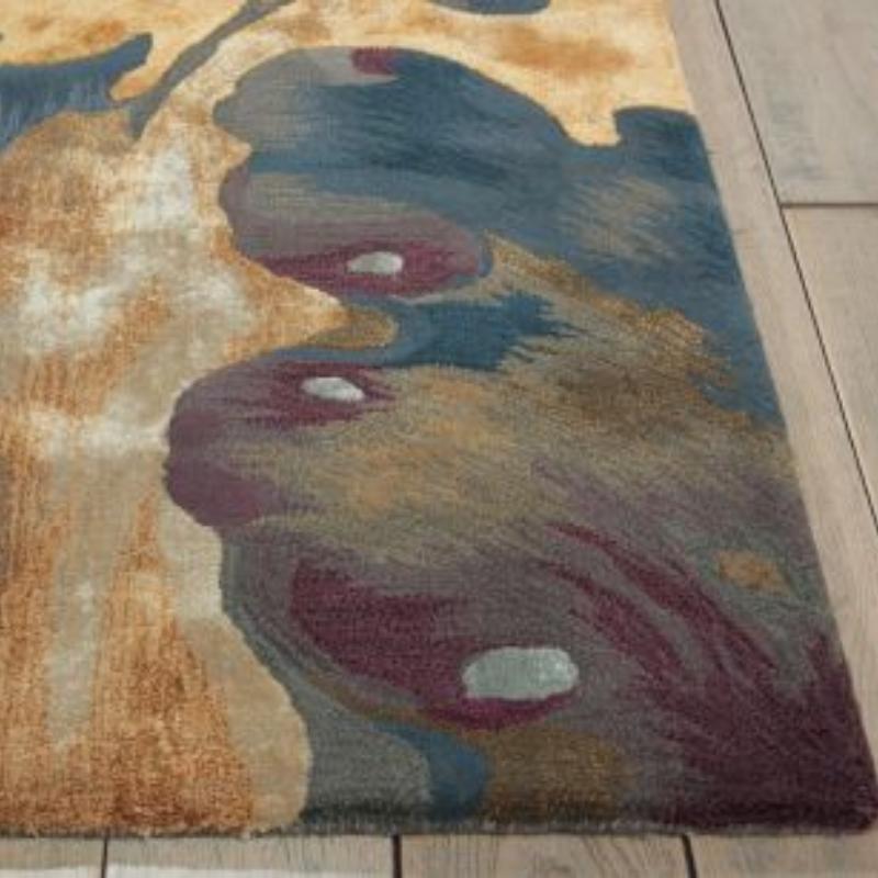 Nourison Prismatic Swirl Statement Rug - Orange, Purple & Charcoal