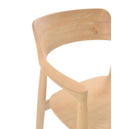 Wooden chair with a white background