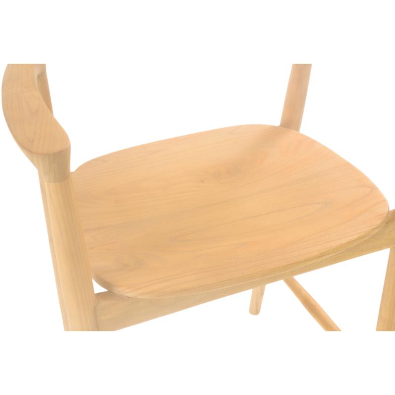 Wooden chair with a white background