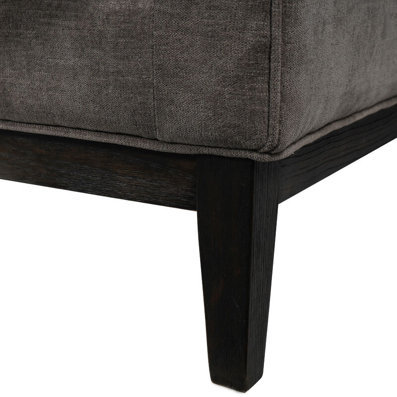 Libra Interiors Theodore Buttoned Sofa in Warm Grey Fabric