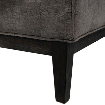 Libra Interiors Theodore Buttoned Sofa in Warm Grey Fabric