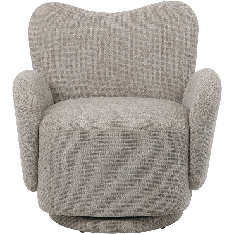 Libra Interiors Bingham Upholstered Neutral Swivel Chair