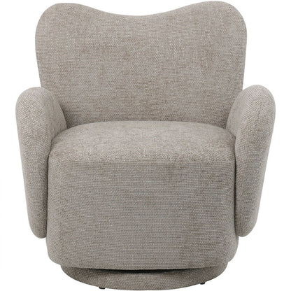 Libra Interiors Bingham Upholstered Neutral Swivel Chair