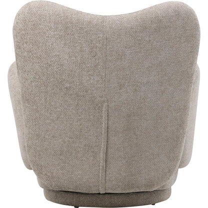 Libra Interiors Bingham Upholstered Neutral Swivel Chair
