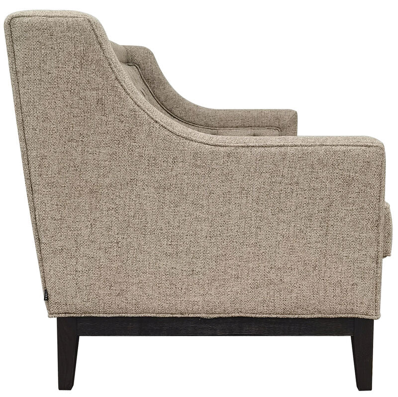 Libra Interiors Theodore Buttoned Sofa Dark Taupe