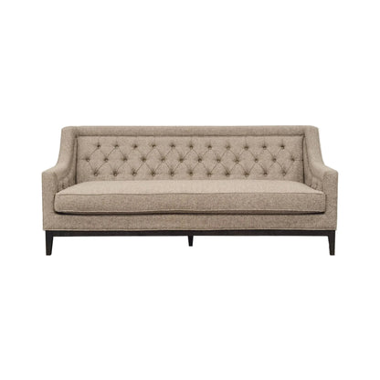 Libra Interiors Theodore Buttoned Sofa Dark Taupe