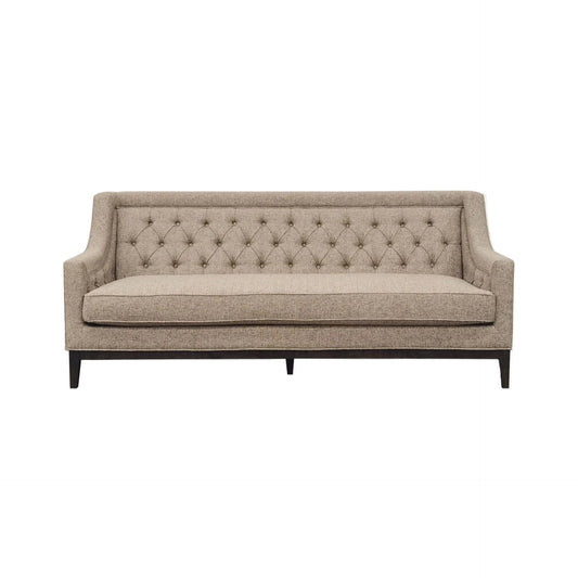Libra Interiors Theodore Buttoned Sofa Dark Taupe