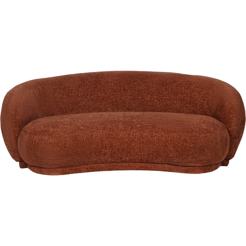 Terracotta sofa on a white background