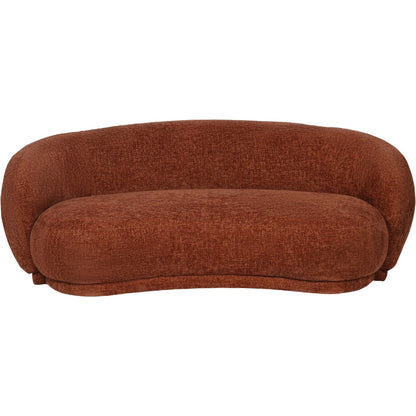 Terracotta sofa on a white background