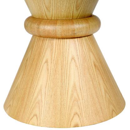 Libra Interiors Canberra Round Wooden Dining Table on Pedestal Base