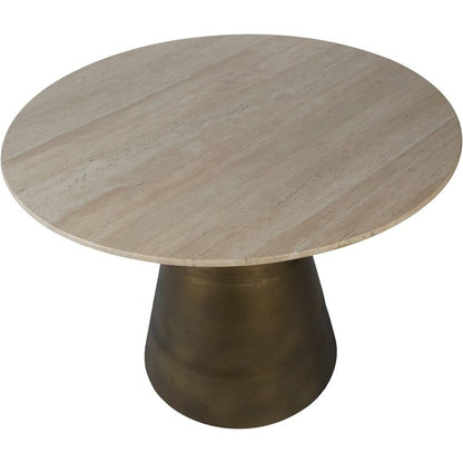 Libra Interiors Clifton Light Travertine Round Dining Table