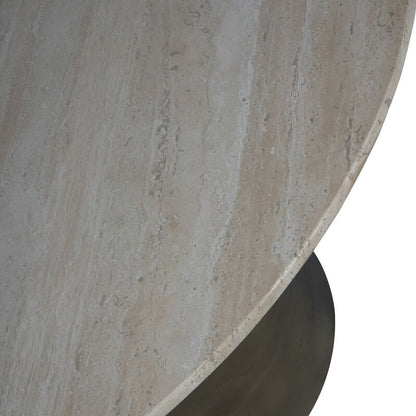 Libra Interiors Clifton Light Travertine Round Dining Table
