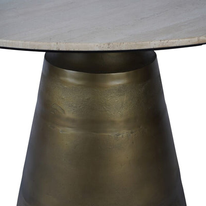 Libra Interiors Clifton Light Travertine Round Dining Table