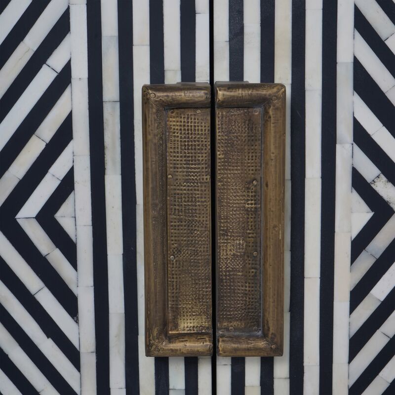 Libra Interiors Delaney Bone Inlay Four Door Buffet Cabinet