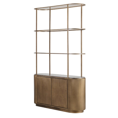 Libra Belvedere Royal Gold Shelving Unit With Storage