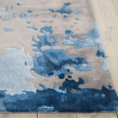 Nourison Prismatic Contemporary 3D Rug - Blue & Grey