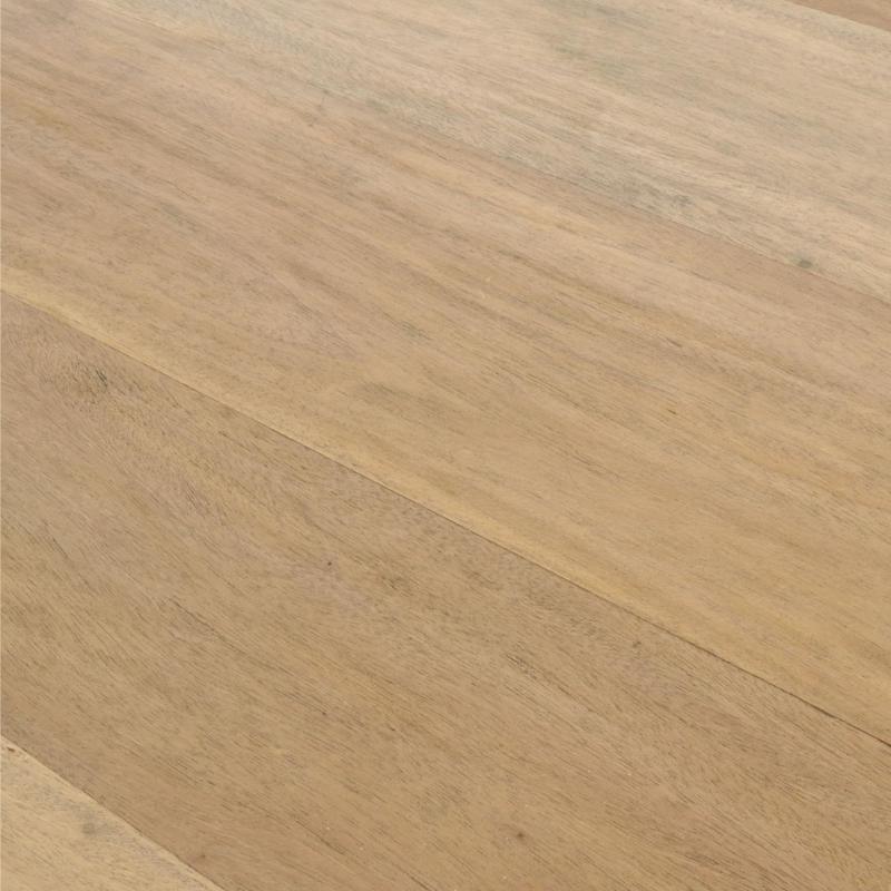 Close-up of light oak wood flooring planks showing natural grain and texture.
