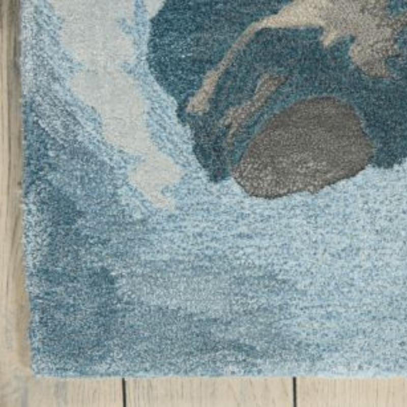 Nourison Prismatic Marble Effect Rug - Grey & Slate
