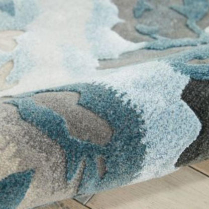 Nourison Prismatic Marble Effect Rug - Grey & Slate