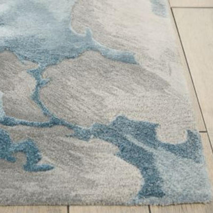 Nourison Prismatic Marble Effect Rug - Grey & Slate