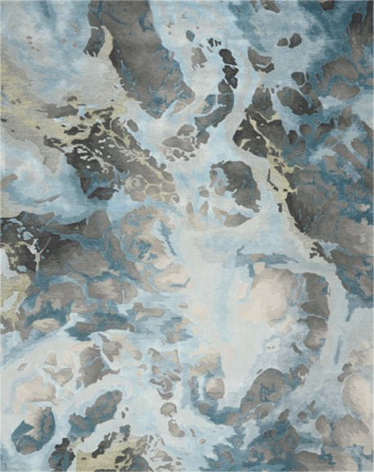 Nourison Prismatic Marble Effect Rug - Grey & Slate