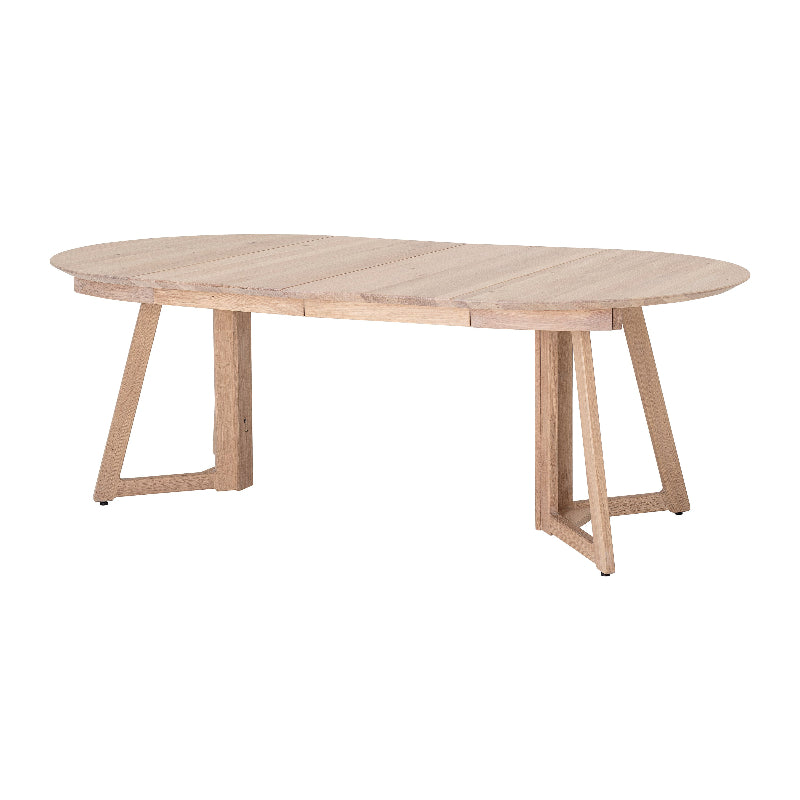 Wooden dining table with a white background
